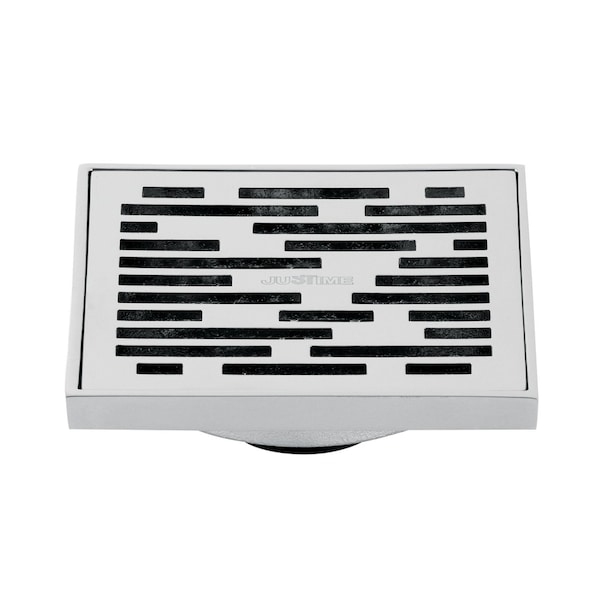 Kingston Brass BSF6310C Watercourse Transit 4" Square Grid Shower Drain, Polished Chrm BSF6310C - main